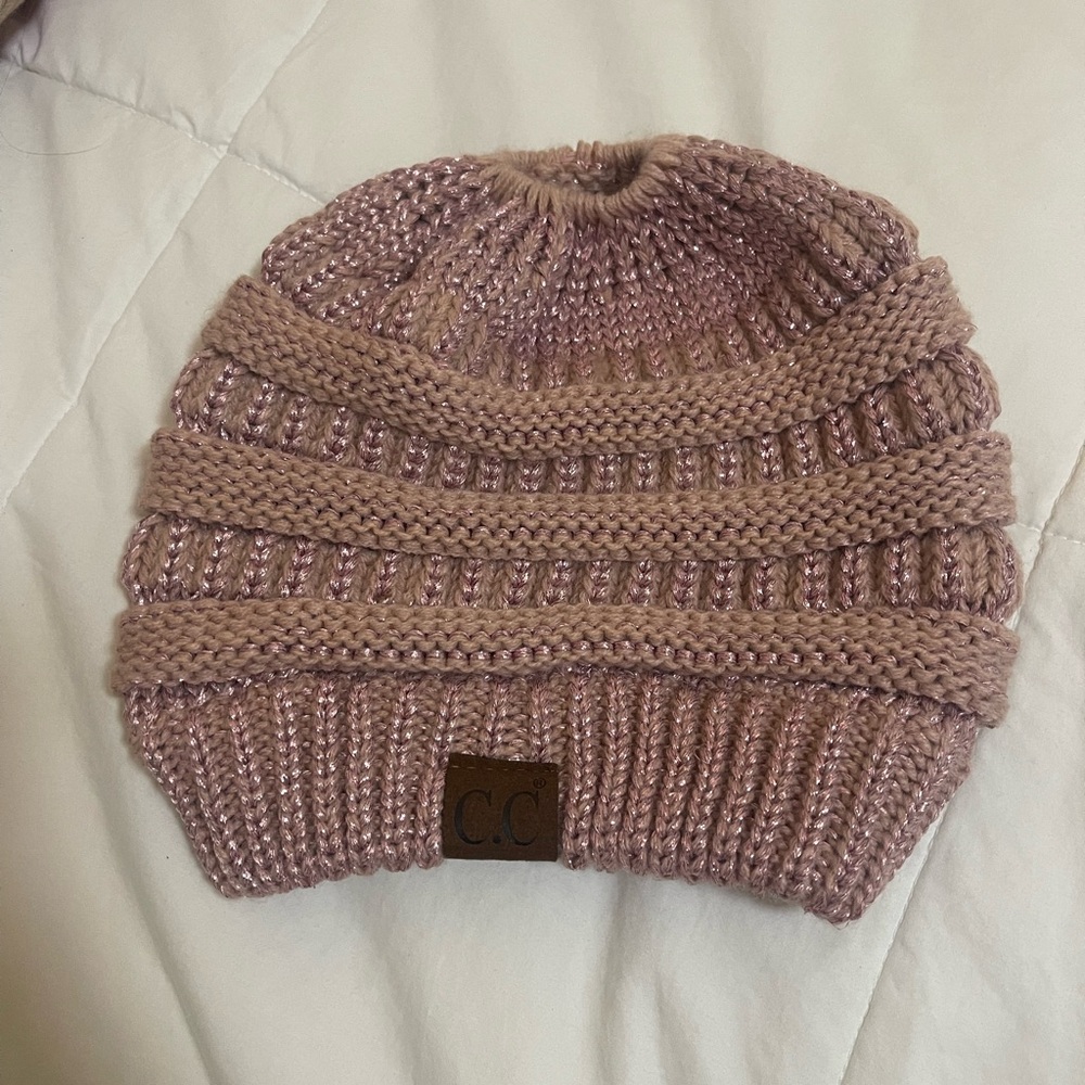CC Pink Sparkly Beanie